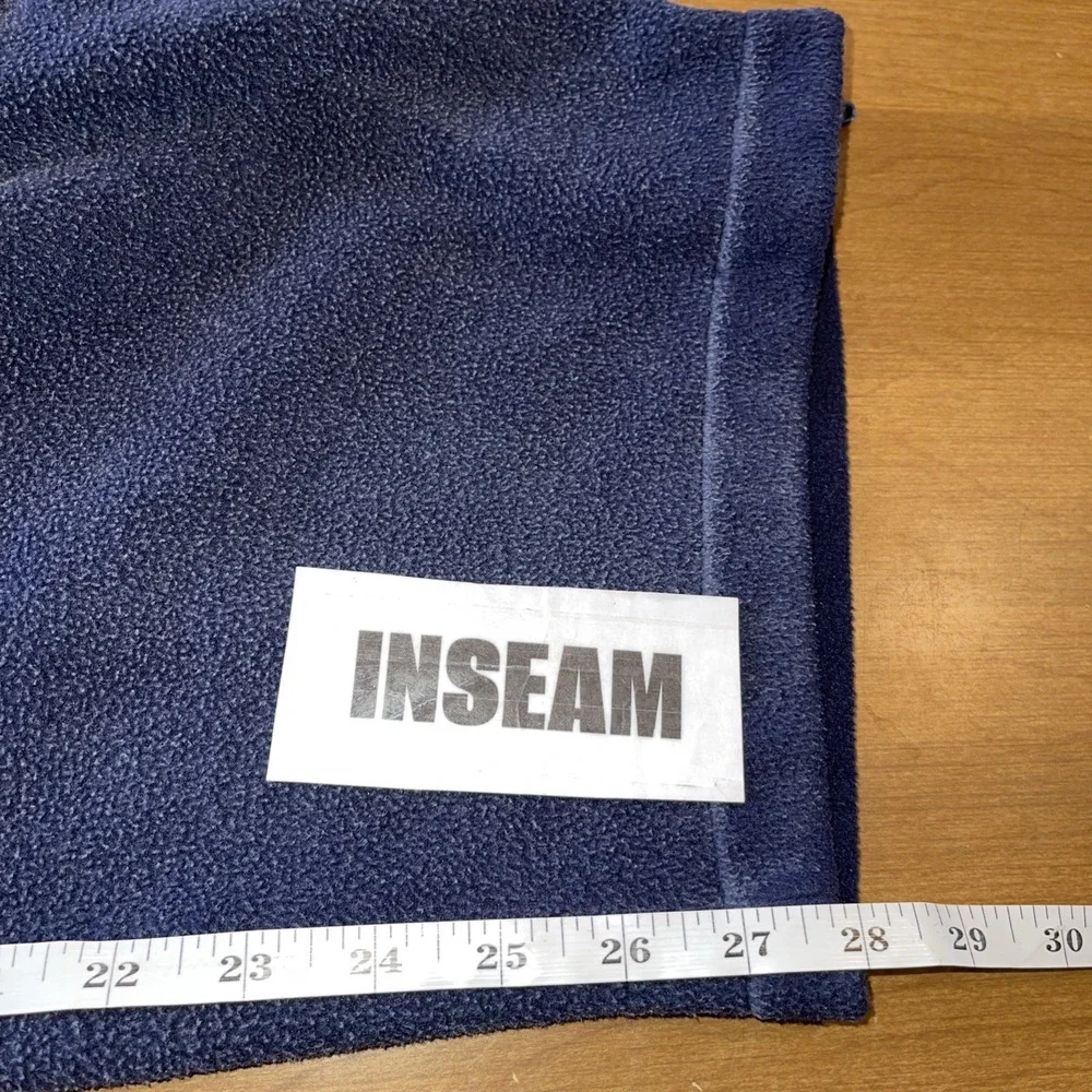 Yeezy Gap Sweatpants Men Large Navy Blue Fleece‎ Pockets Zip Ankle Elastic Waist